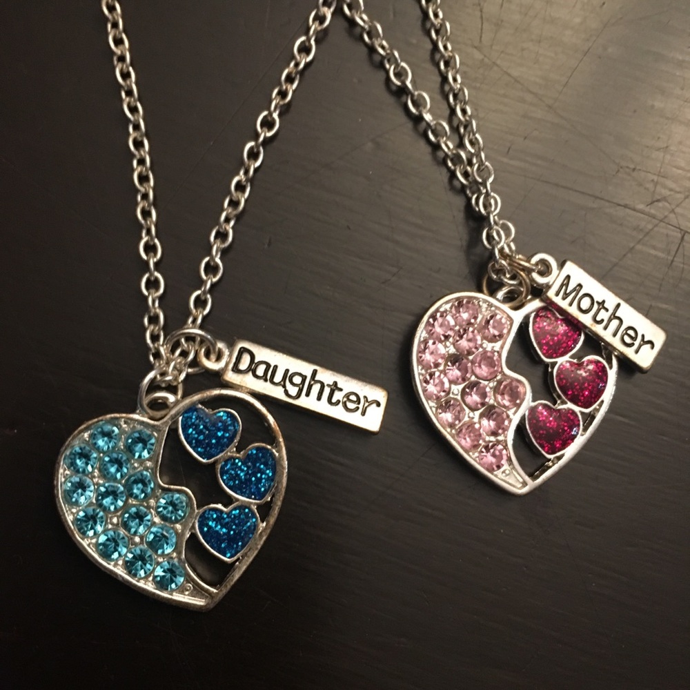 Justice New mother daughter necklace chains.  Cute gift .Valentines